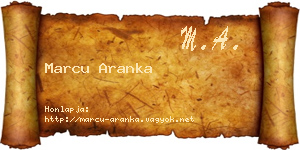 Marcu Aranka névjegykártya